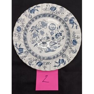 Johnson Brothers Blue Nordic Ironstone Plate Hand‎ Engraving Dinner Plate